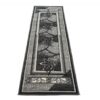 Tapis De Passage Dream Gris Géométrique Fleurs Cadre
