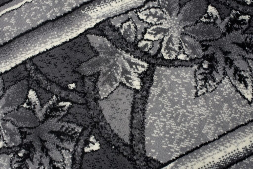 Tapis De Passage Dream Gris Géométrique Fleurs Cadre