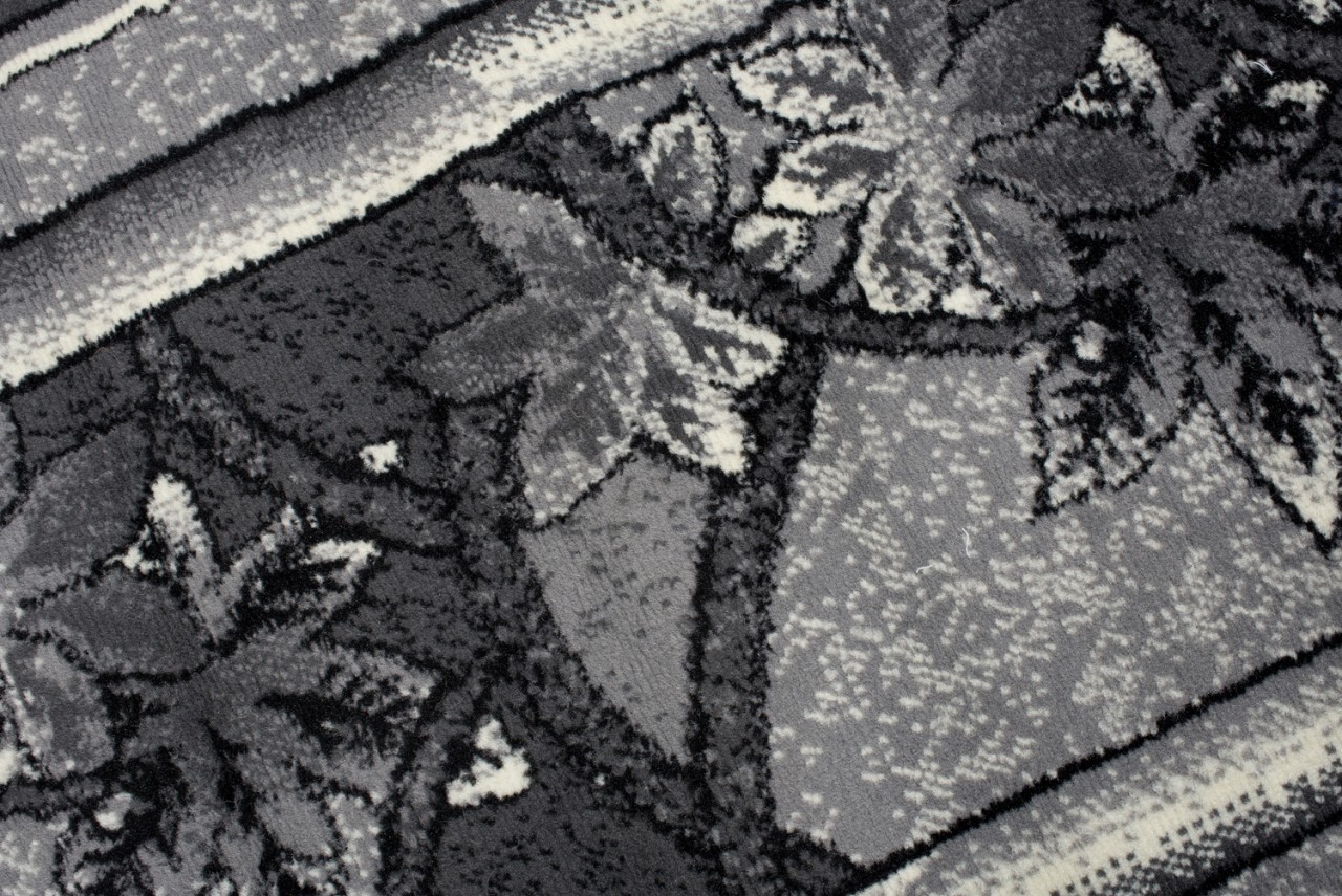 Tapis De Passage Dream Gris Géométrique Fleurs Cadre