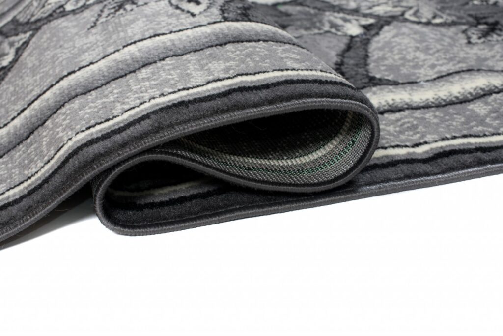Tapis De Passage Dream Gris Géométrique Fleurs Cadre