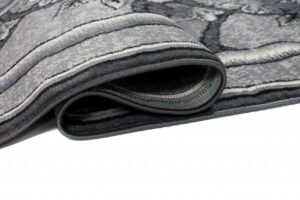 Tapis De Passage Dream Gris Géométrique Fleurs Cadre