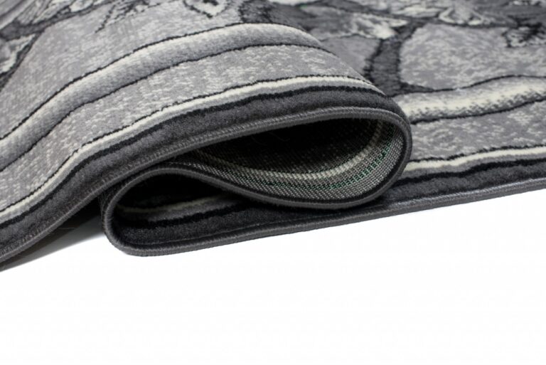 Tapis De Passage Dream Gris Géométrique Fleurs Cadre