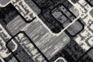 Tapis De Passage Dream Gris Noir Géométrique Rectangles