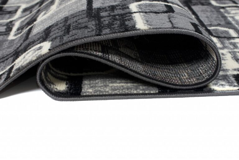 Tapis De Passage Dream Gris Noir Géométrique Rectangles