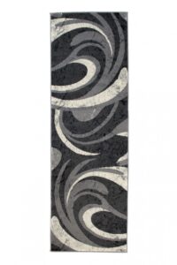 Tapis De Passage Dream Abstrait Gris Petites Vagues