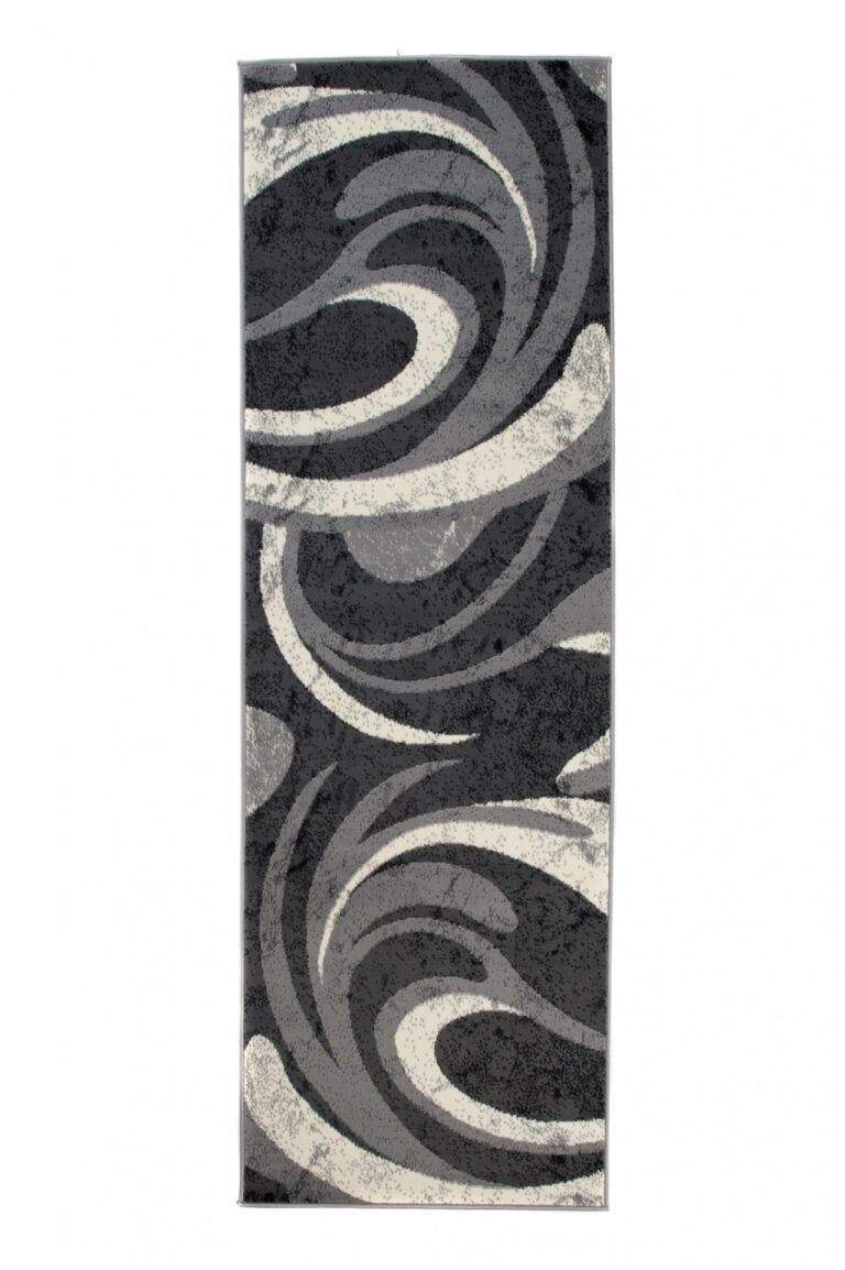 Tapis De Passage Dream Abstrait Gris Petites Vagues