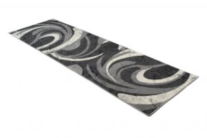 Tapis De Passage Dream Abstrait Gris Petites Vagues