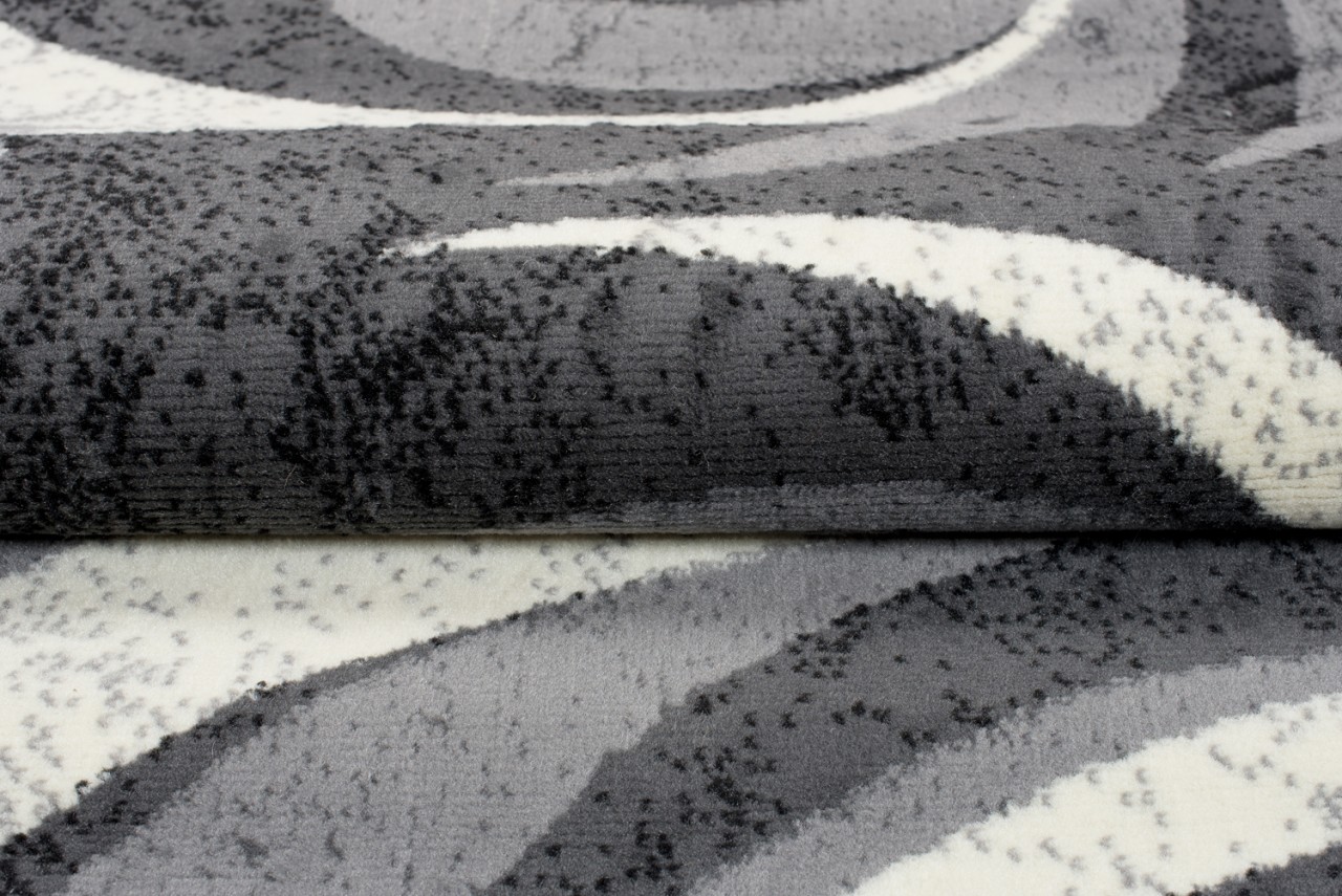 Tapis De Passage Dream Abstrait Gris Petites Vagues
