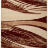 DREAM Tapis Moderne Abstrait Vagues Marron Beige Poil Court