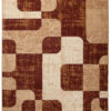 DREAM Tapis Moderne Abstrait Pierres Marron Ecru Fin