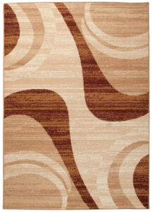 DREAM Tapis Moderne Abstrait OndesEcru Beige Marron Fin