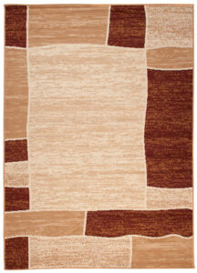 DREAM Tapis Moderne Carreaux Rectangles Beige Ecru Marron Fin