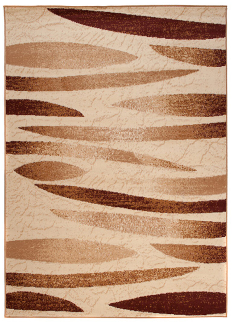 DREAM Tapis Moderne Abstrait Pierres Beige Ecru Léger Fin