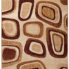 DREAM Tapis Moderne Géométrique Pierres Beige Marron Fin