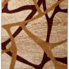DREAM Tapis Moderne Pierres Rayures Beige Marron Fin