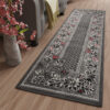 Tapis De Passage Dream Traditionnel Gris Motif Floral