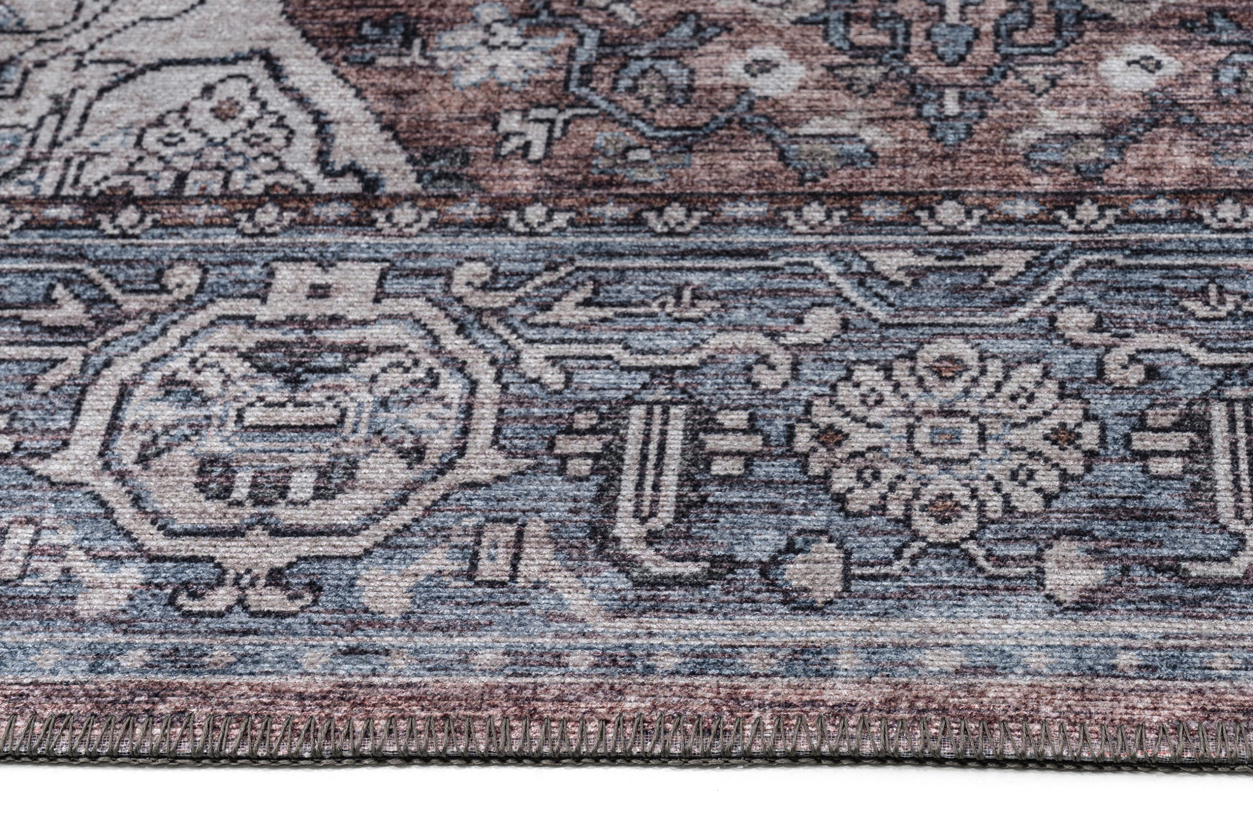Tapis Dubai Bleu Marine Vintage Antidérapant