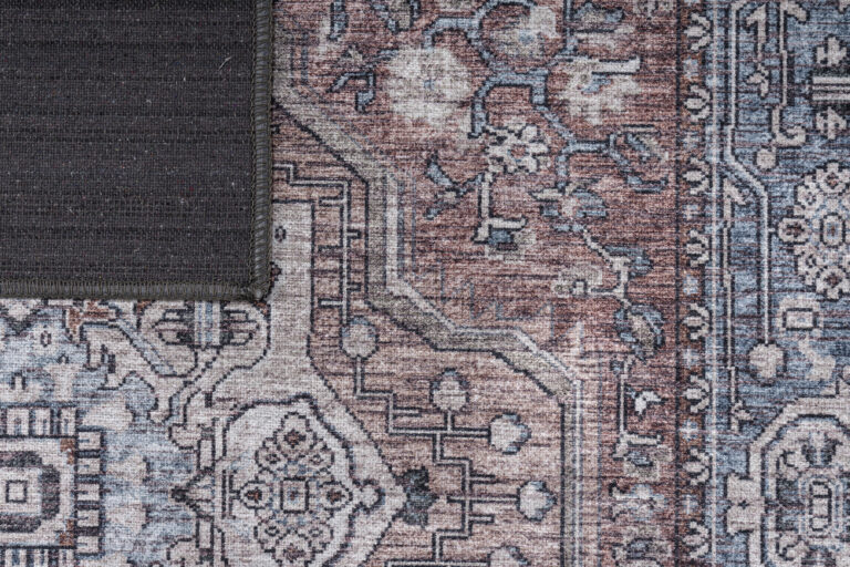 Tapis Dubai Bleu Marine Vintage Antidérapant