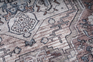 Tapis Dubai Bleu Marine Vintage Antidérapant