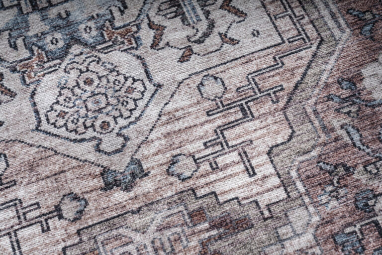 Tapis Dubai Bleu Marine Vintage Antidérapant