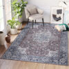 Tapis Dubai Bleu Marine Vintage Antidérapant