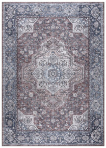 Tapis Dubai Bleu Marine Vintage Antidérapant