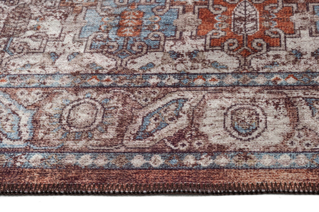 Tapis Dubai Bordeaux Ornements Antidérapant