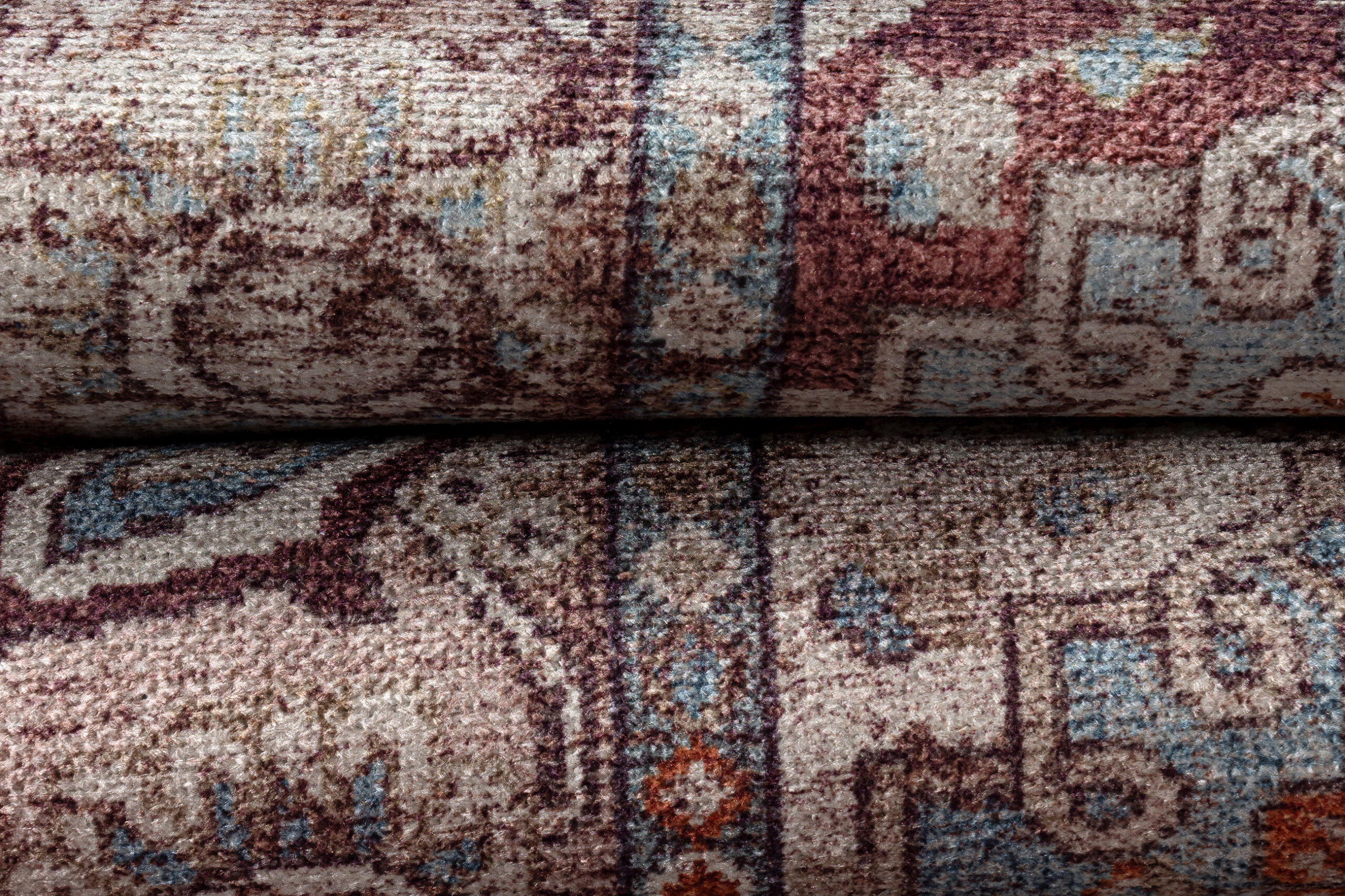 Tapis Dubai Bordeaux Ornements Antidérapant