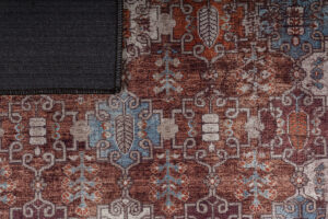 Tapis Dubai Bordeaux Ornements Antidérapant