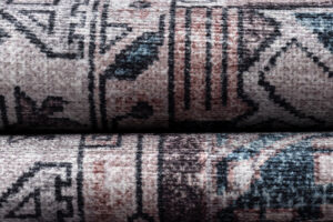 Tapis Dubai Bleu Marine Effet Usé Antidérapant