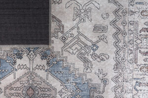 Tapis Dubai Gris Beige Vintage Antidérapant