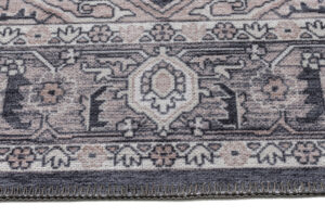 Tapis Dubai Bleu Marine Rosace Antidérapant