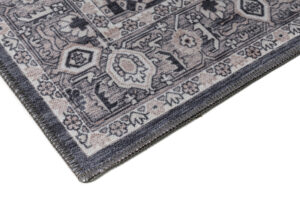Tapis Dubai Bleu Marine Rosace Antidérapant