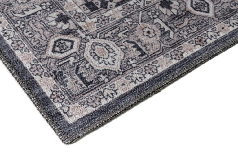 Tapis Dubai Bleu Marine Rosace Antidérapant
