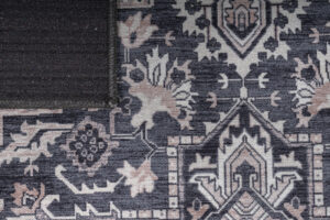 Tapis Dubai Bleu Marine Rosace Antidérapant