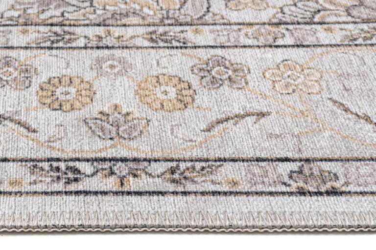 Tapis Dubai Beige Motif Floral Antidérapant