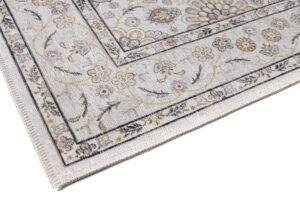 Tapis Dubai Beige Motif Floral Antidérapant