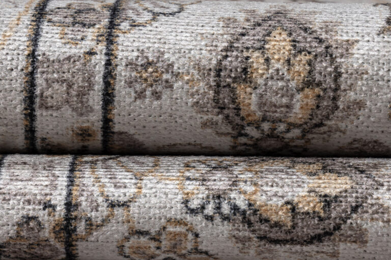 Tapis Dubai Beige Motif Floral Antidérapant