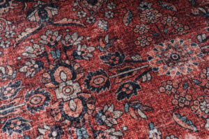 Tapis Dubai Rouge Ornements Antidérapant