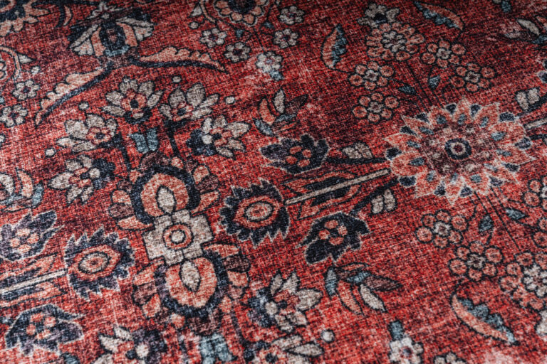 Tapis Dubai Rouge Ornements Antidérapant