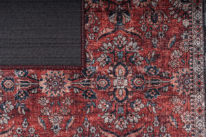 Tapis Dubai Rouge Ornements Antidérapant