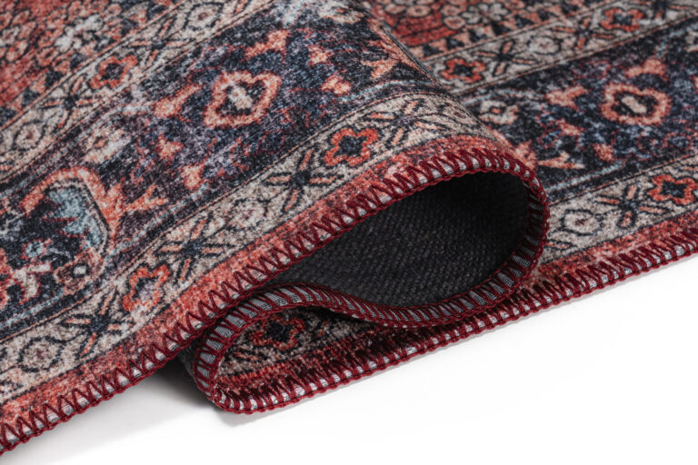 Tapis Dubai Rouge Ornements Antidérapant