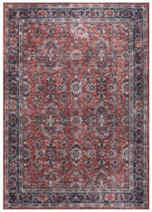 Tapis Dubai Rouge Ornements Antidérapant