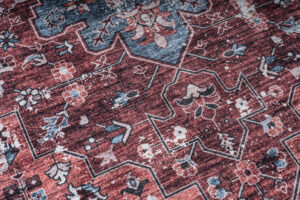 Tapis Dubai Rouge Bleu Marine Antidérapant