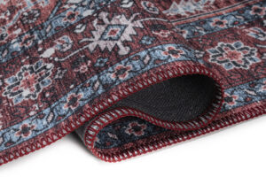 Tapis Dubai Rouge Bleu Marine Antidérapant