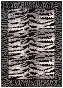 DREAM Tapis Moderne Animal Sauvage Tigre Gris Noir Fin