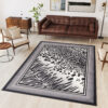DREAM Tapis Moderne Animal  Zèbre Panthère Gris Noir Crème Fin
