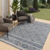 Tapis Extérieur Melissa Bleu Géométrique