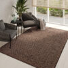 Tapis Extérieur Melissa Marron Foncé Losanges