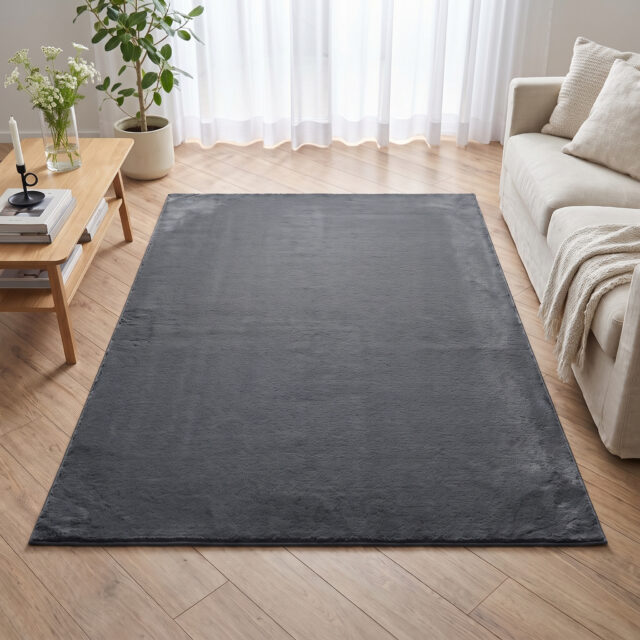 Tapis Lumi Gris Foncé Antidérapant